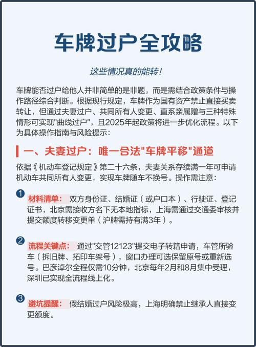 北京车牌夫妻变更和多标转移申请时段及相关办理问题解答